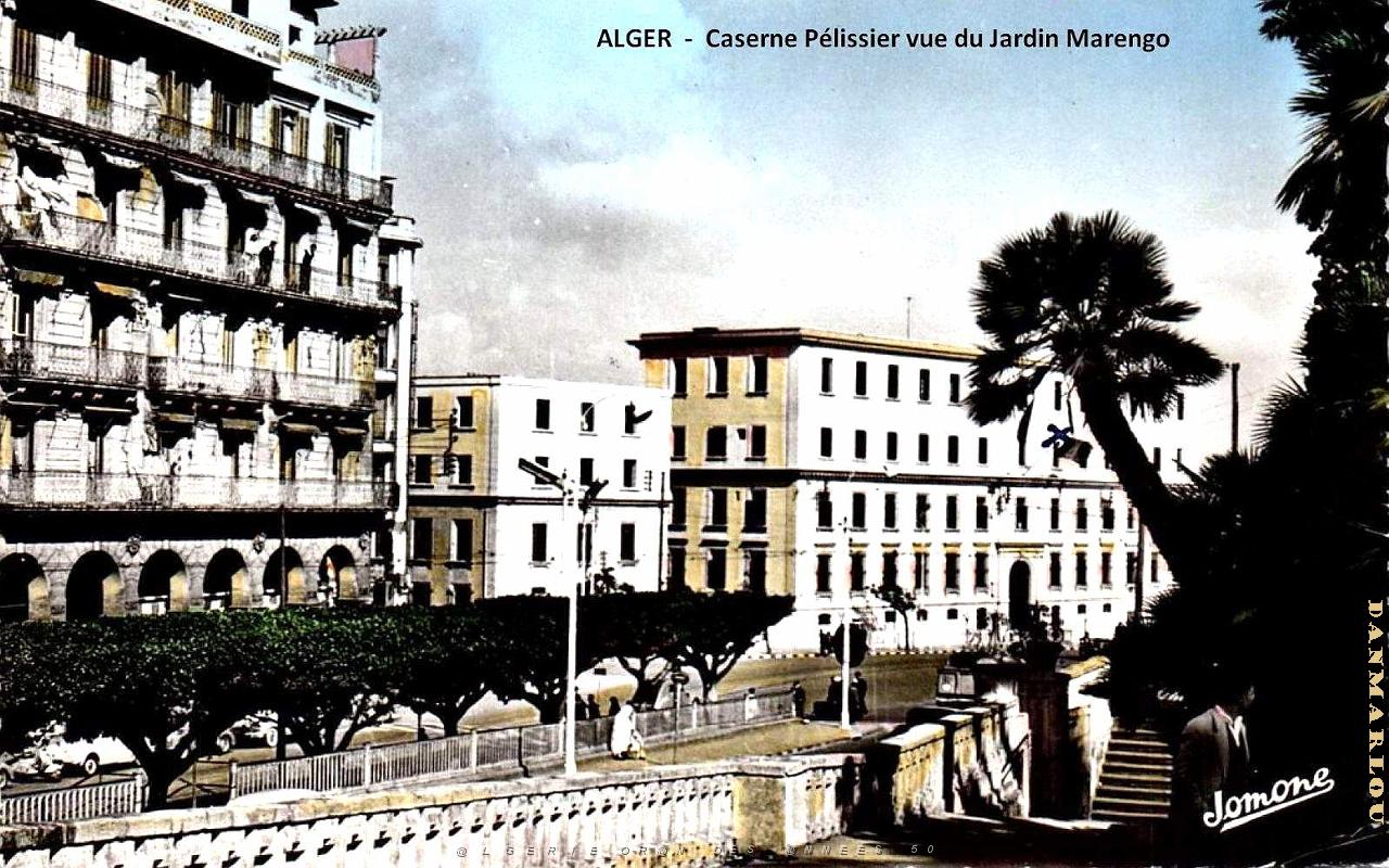 Alger - Caserne Pelissier - Vue du Jardin Marengo.jpg